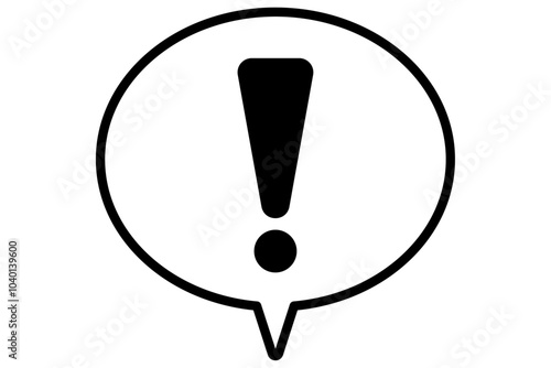 びっくりマークとふきだしのイラスト