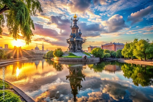 Monument to Peter the Great in Moscow: Architectural Marvel on a Summer Morning