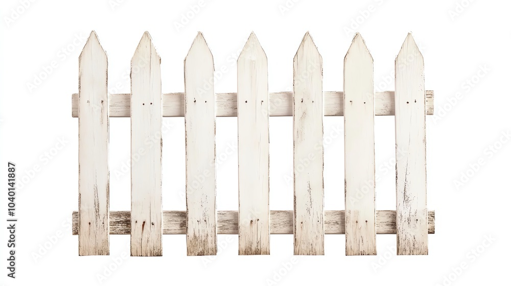 Fence, white isolate background Fence, white isolate background
