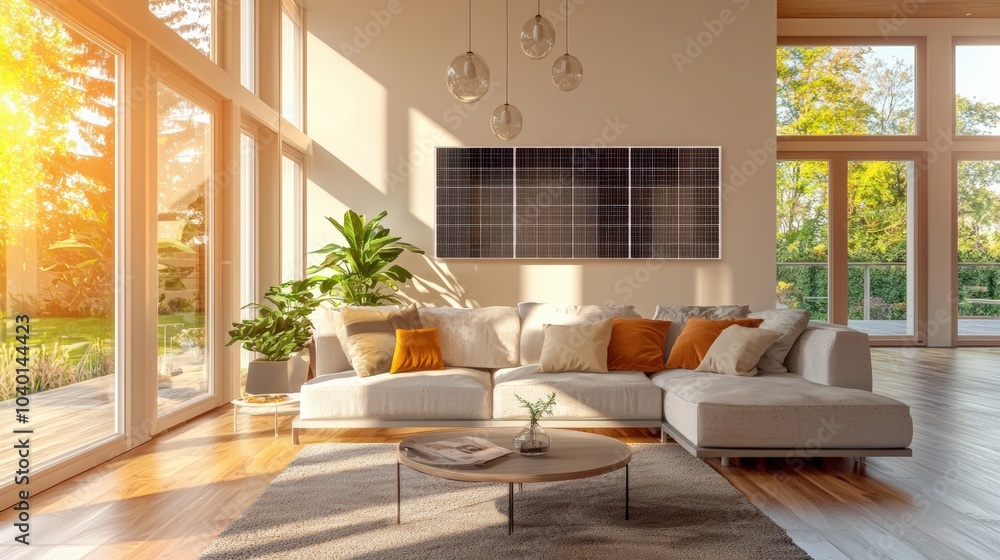 Fototapeta premium The room is bright and airy