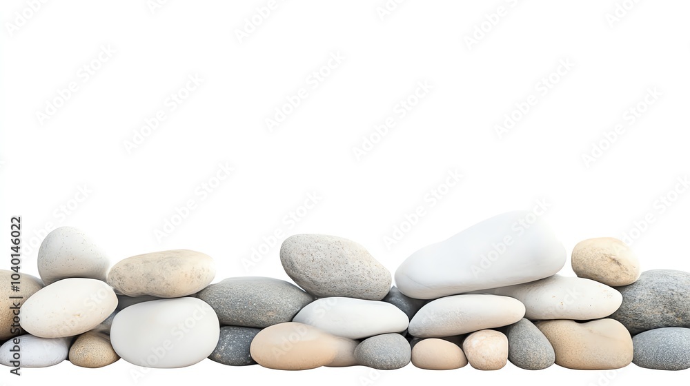 Stones, white isolate background Stones, white isolate background