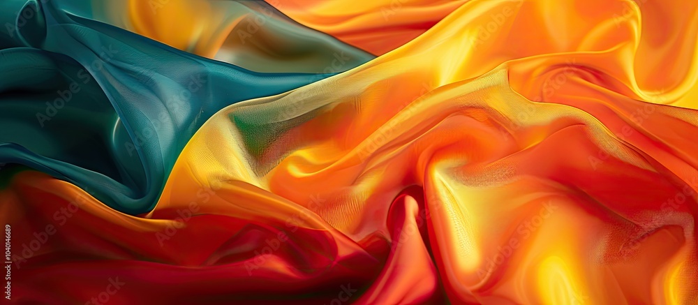 Obraz premium Close up photo of vibrant fabric with copy space image