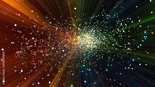 A high-definition K-Means clustering model with sharp lines and clear data points, each cluster represented by distinct color segments, no background photo