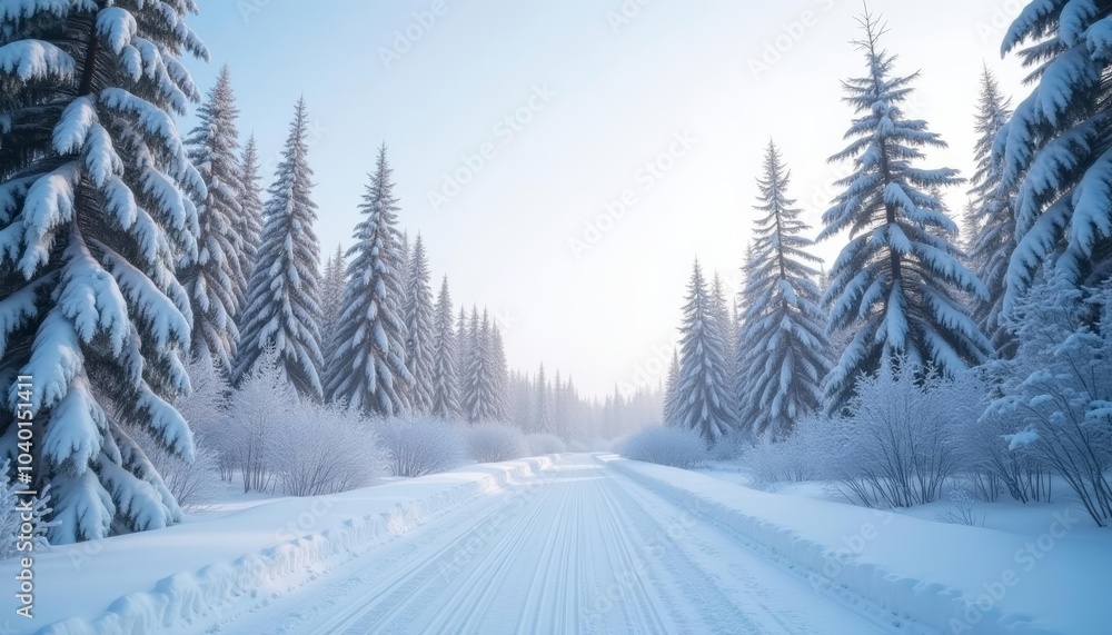 Fototapeta premium Whispers of winters serene beauty