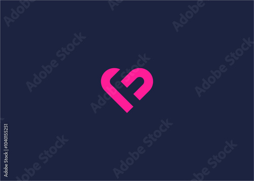 letter fp with love logo icon design vector design template inspiration