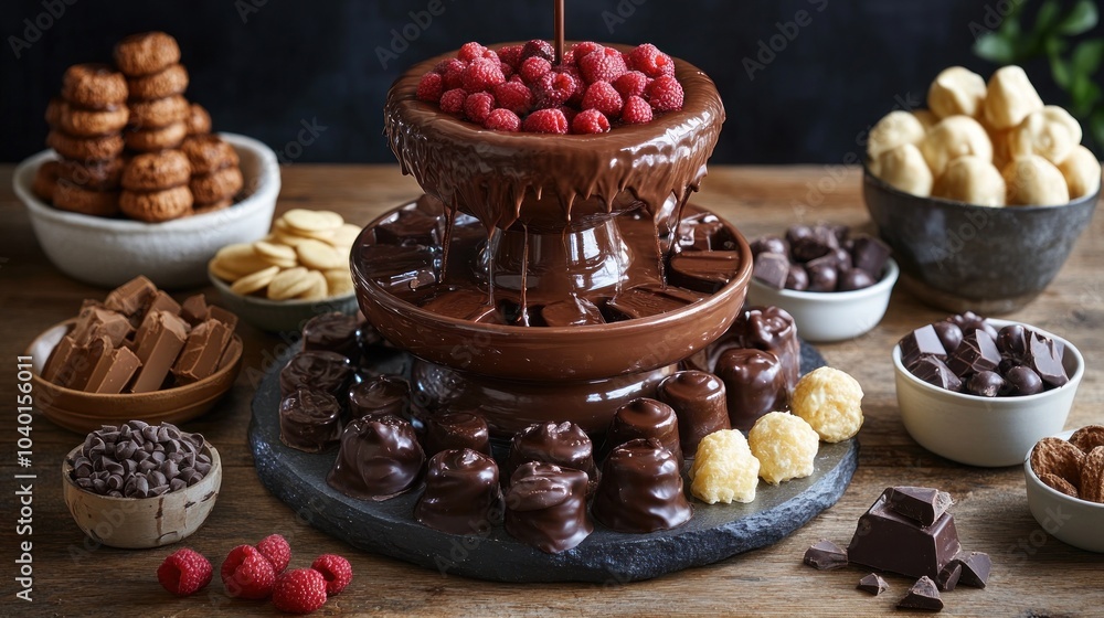 Chocolate Fountain and Dessert Table Chocolate Fountain and Dessert Table