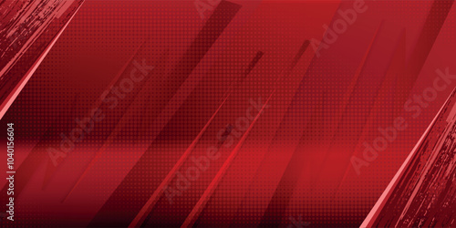 Abstract Red Sports Background Vector. International Sports Day Banner Illustration