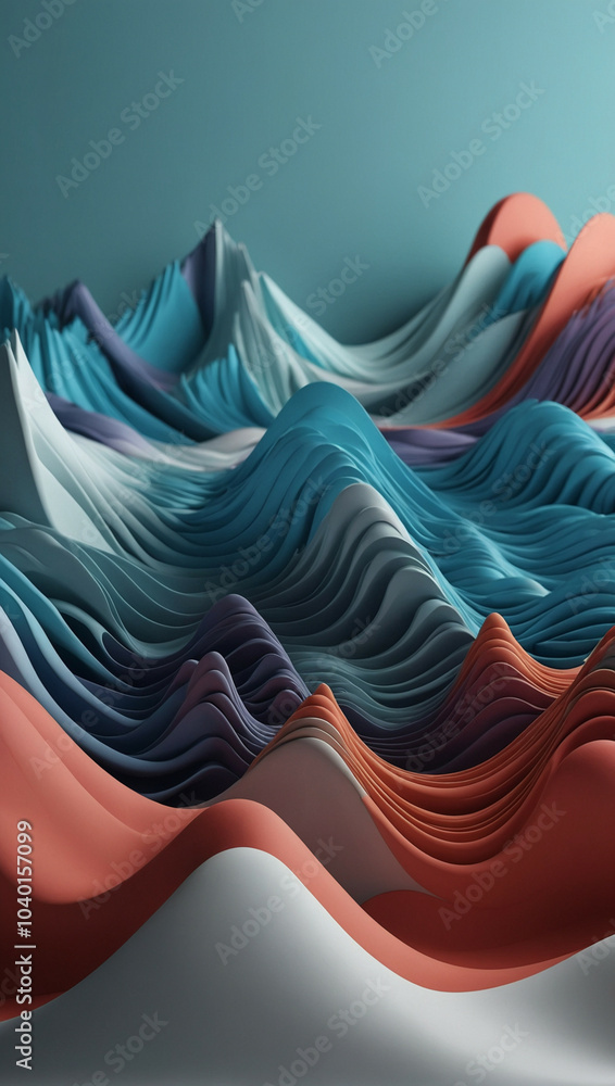 Abstract waves of color create a unique background Abstract waves of color create a unique background