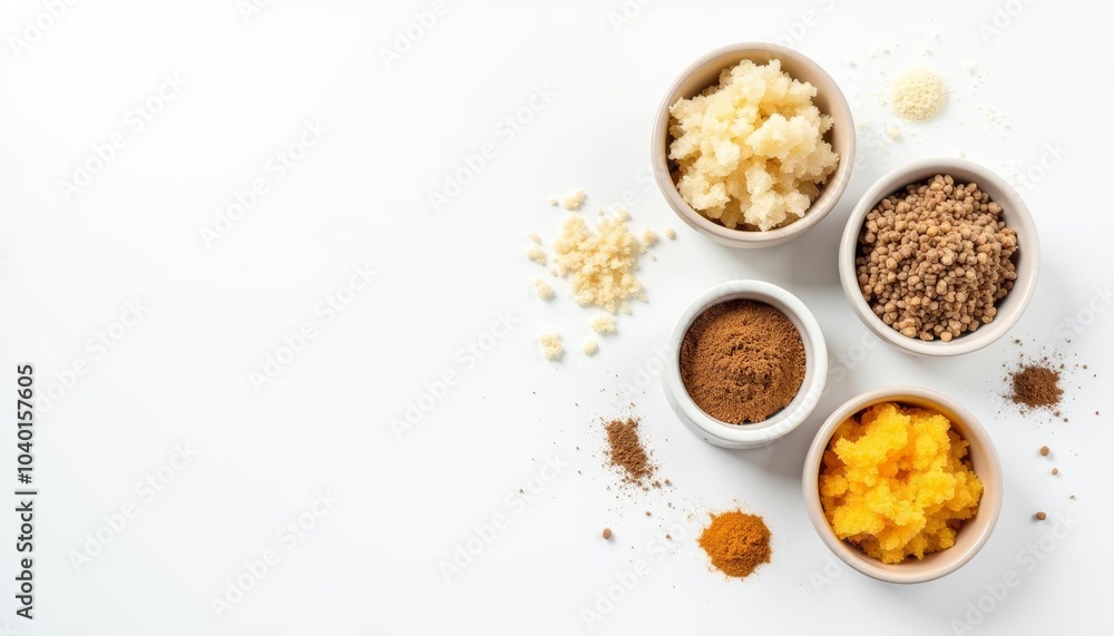 Aromatic spices and grains ready for culinary magic Aromatic spices and grains ready for culinary magic