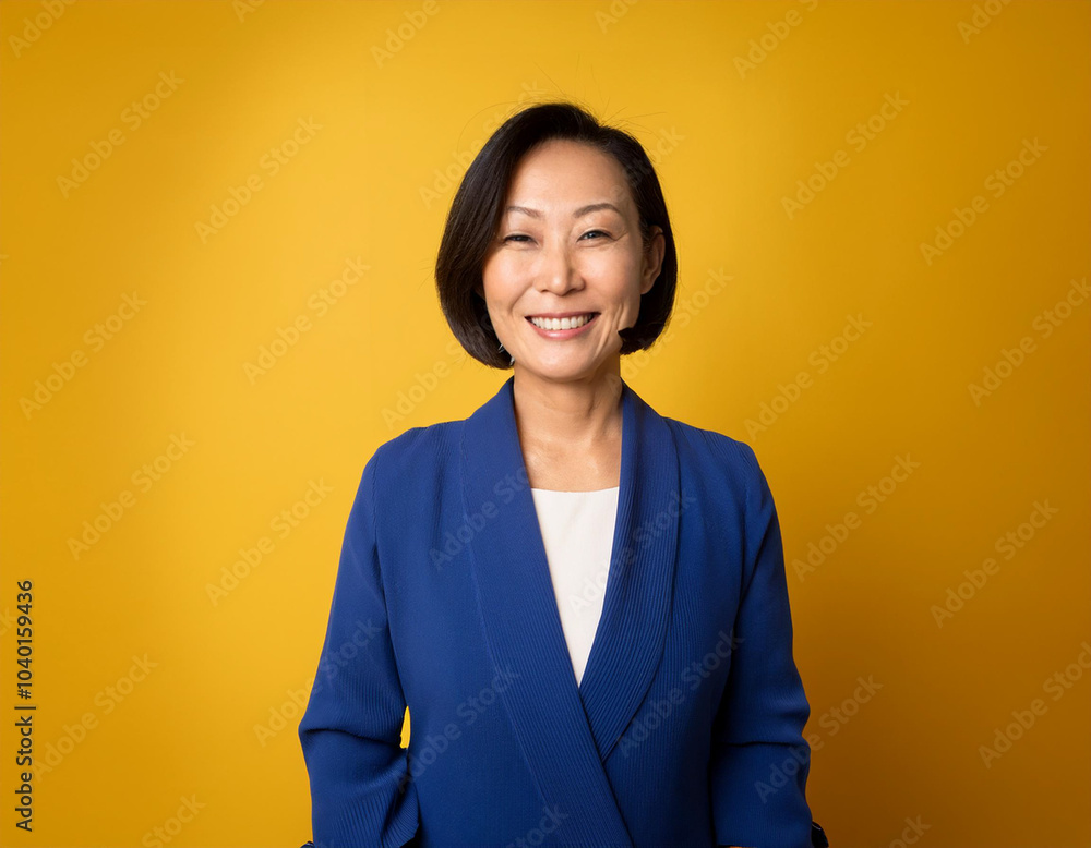Studio Portrait of Mature Happy Woman Smiling Studio Portrait of Mature Happy Woman Smiling