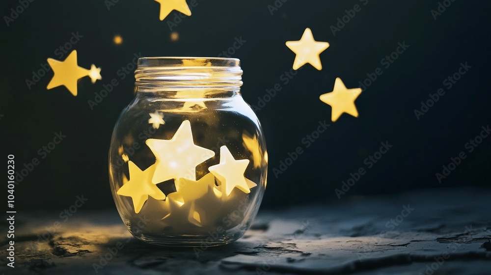 Dream Jar: A Glass Container of Floating Stars for Your Aspirations Dream Jar: A Glass Container of Floating Stars for Your Aspirations