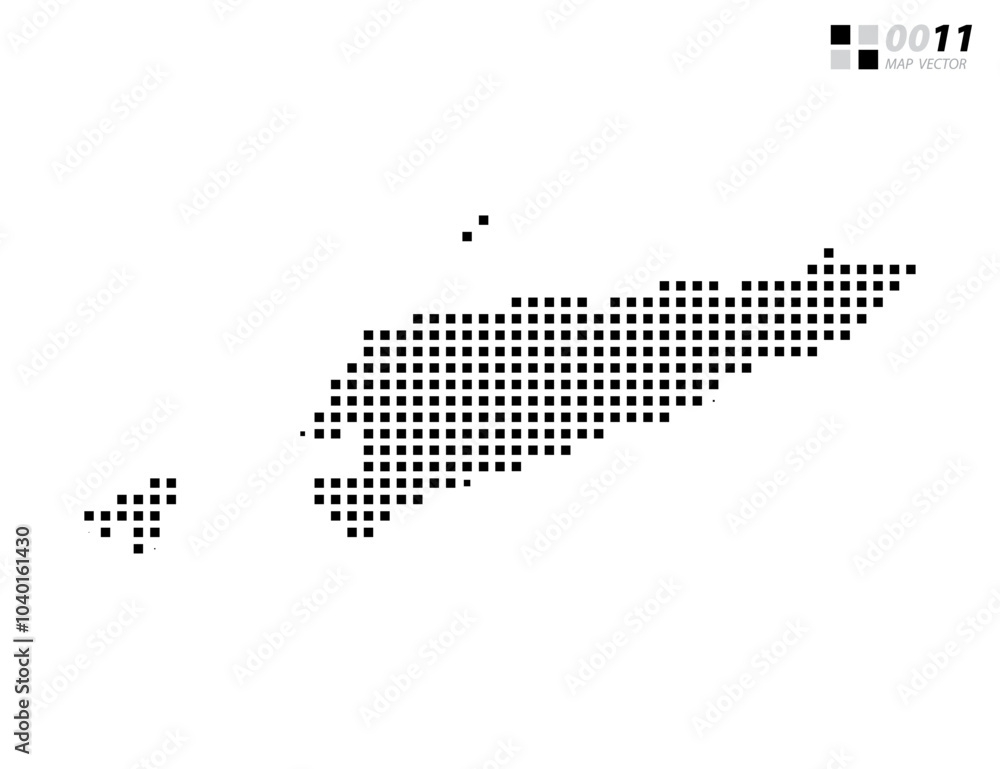 Vector abstract pixel black of East Timor map. Organized in layers for easy editing. Vector abstract pixel black of East Timor map. Organized in layers for easy editing.