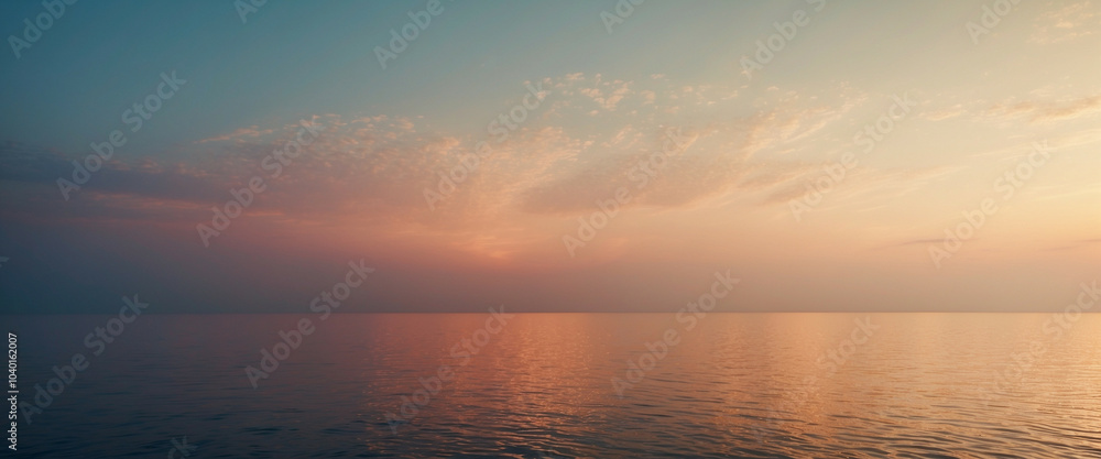 Obraz premium Soft gradient background blending subtle hues, panorama, copy space for text