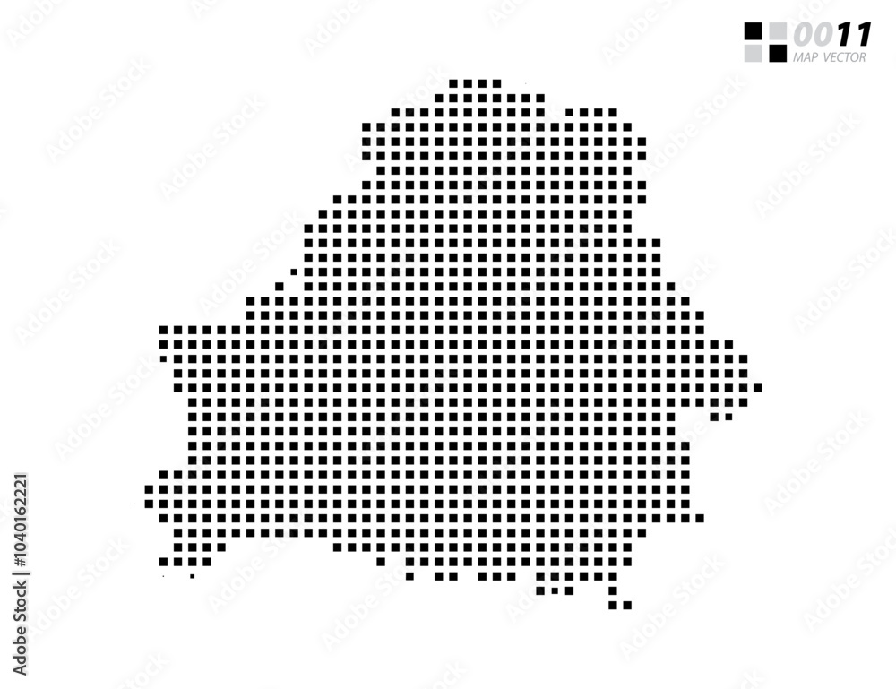 Vector abstract pixel black of Belarus map. Organized in layers for easy editing. Vector abstract pixel black of Belarus map. Organized in layers for easy editing.