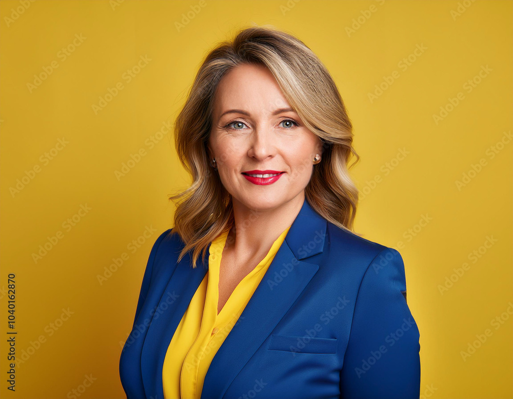 Studio Portrait of Mature Happy Woman Smiling Studio Portrait of Mature Happy Woman Smiling