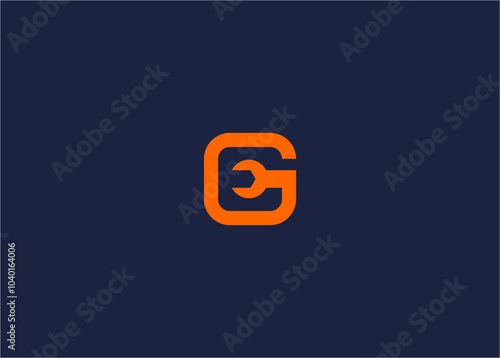 letter g with wrench logo icon design vector design template inspiration