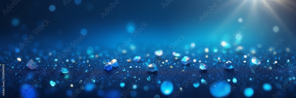 Shimmering sapphire glitter creates a magical background Shimmering sapphire glitter creates a magical background