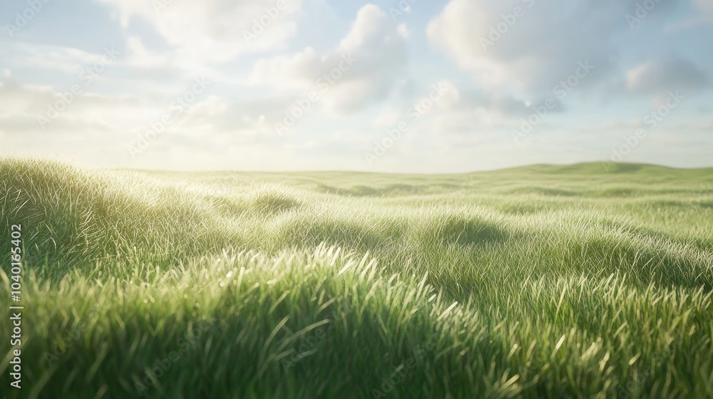 The serene Great Plains with tall grasses waving in the wind, leaving room for copy The serene Great Plains with tall grasses waving in the wind, leaving room for copy