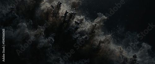 Black abstract background, banner