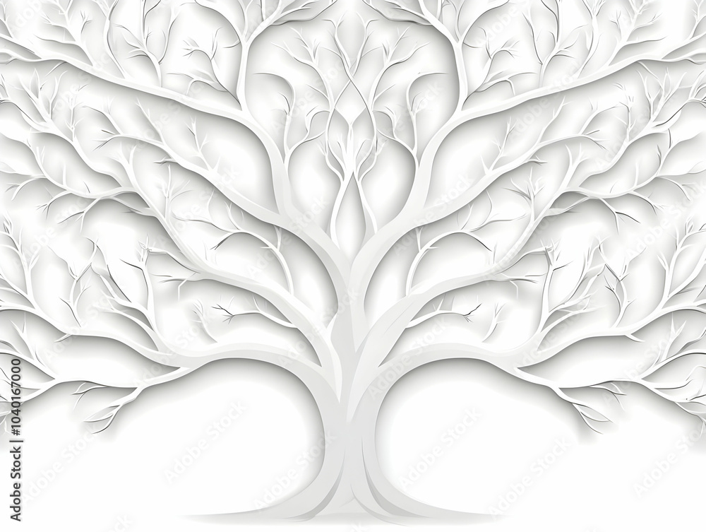 Seamless Minimalist Pattern: Flat White Tree of Life Outlines Illustration, Symbolizing Mental Health Growth for Janeiro Branco, Intricate Branches Revealed as Camera Pans Up in Smart Business Tone Seamless Minimalist Pattern: Flat White Tree of Life Outlines Illustration, Symbolizing Mental Health Growth for Janeiro Branco, Intricate Branches Revealed as Camera Pans Up in Smart Business Tone