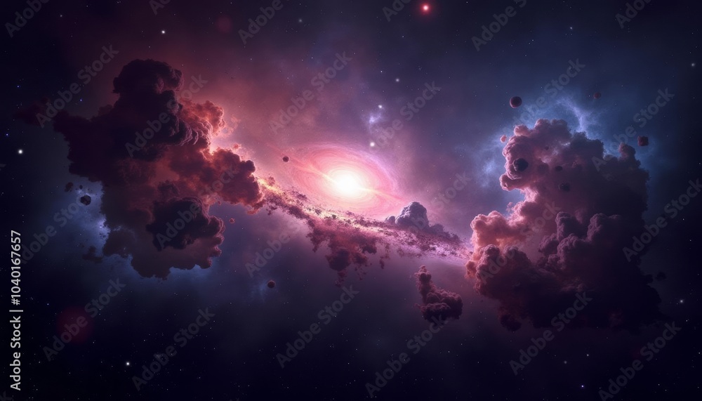 Obraz premium Cosmic Clouds A Journey Through Nebulae