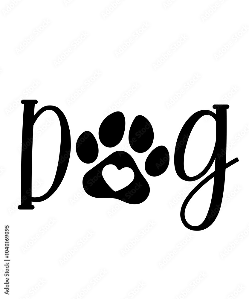 Dog paw print clip art design on plain white transparent isolated background for card, shirt, hoodie, sweatshirt, apparel, card, tag, mug, icon, poster or badge Dog paw print clip art design on plain white transparent isolated background for card, shirt, hoodie, sweatshirt, apparel, card, tag, mug, icon, poster or badge
