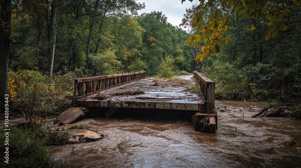 Low Water Bridge on the New River in Fries, VA destroyed by Hurricane Helene Low Water Bridge on the New River in Fries, VA destroyed by Hurricane Helene