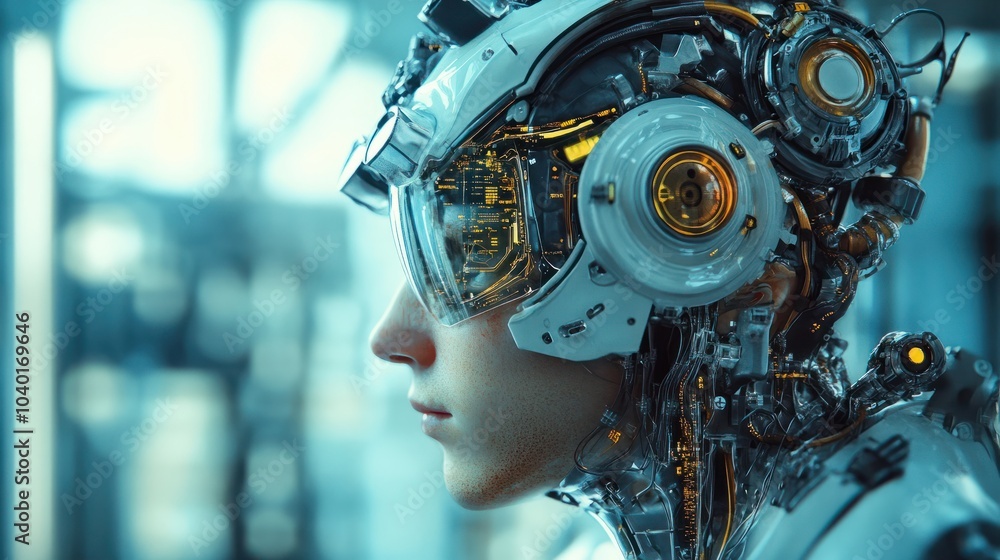 Fototapeta premium Machine Learning, KÃ¼nstliche Intelligenz, Vernetzte Welt