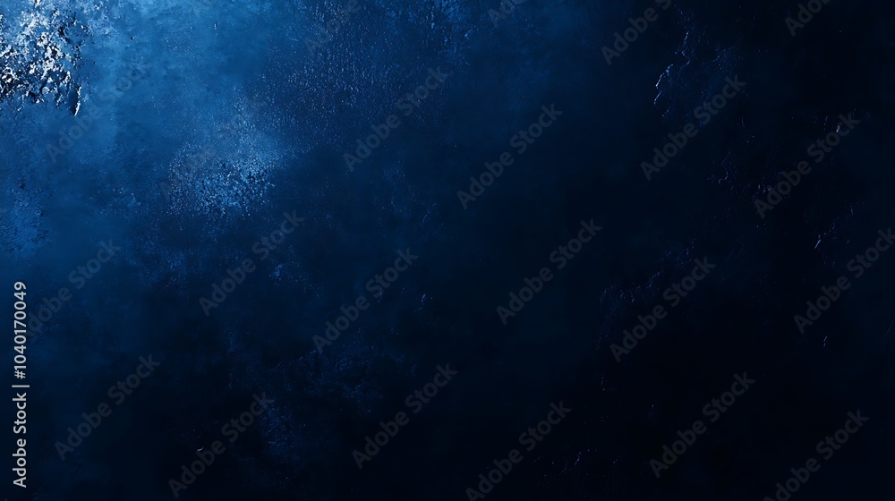 Obraz premium Deep navy blue gradient with a grainy noise texture perfect for poster header design