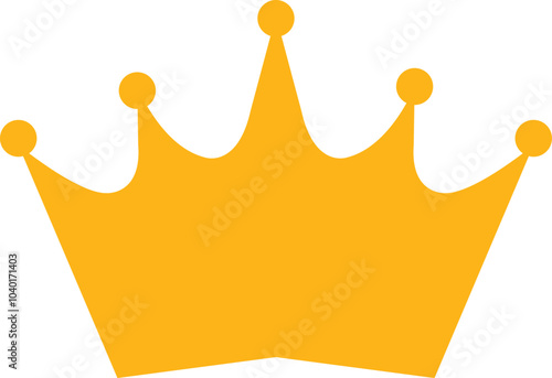 Crown clip art design on plain white transparent isolated background for card, shirt, hoodie, sweatshirt, apparel, card, tag, mug, icon, poster or badge