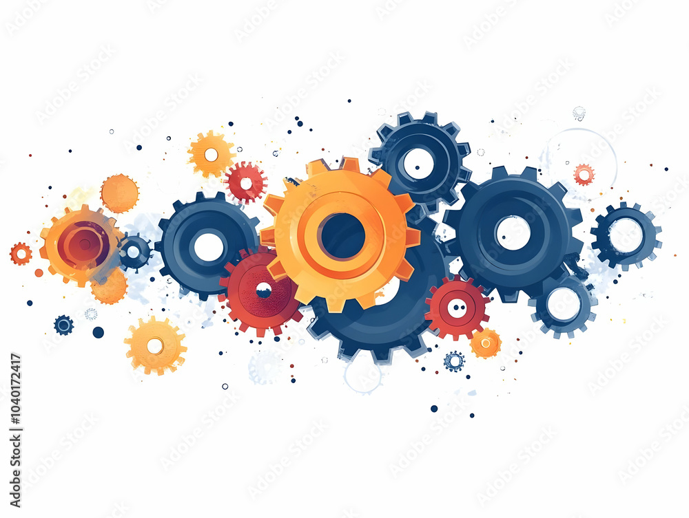 Flat Abstract Gears Interlocking Bokeh Lights Soft Image Innovation Cooperation ESG Business Negotiations Cool Toned Vector Illustration Smart Business Design Flat Abstract Gears Interlocking Bokeh Lights Soft Image Innovation Cooperation ESG Business Negotiations Cool Toned Vector Illustration Smart Business Design