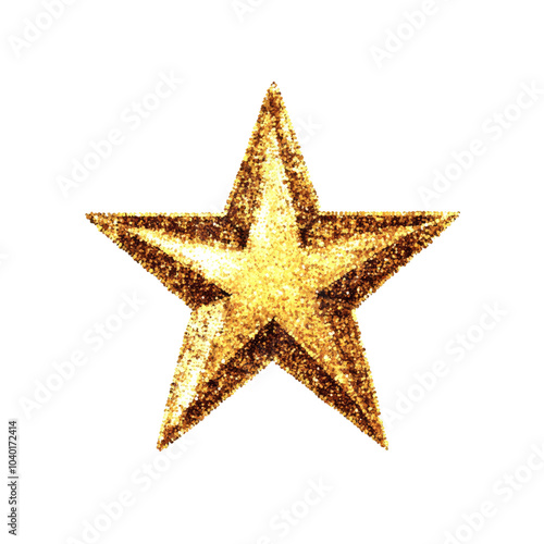 Golden Glitter Star