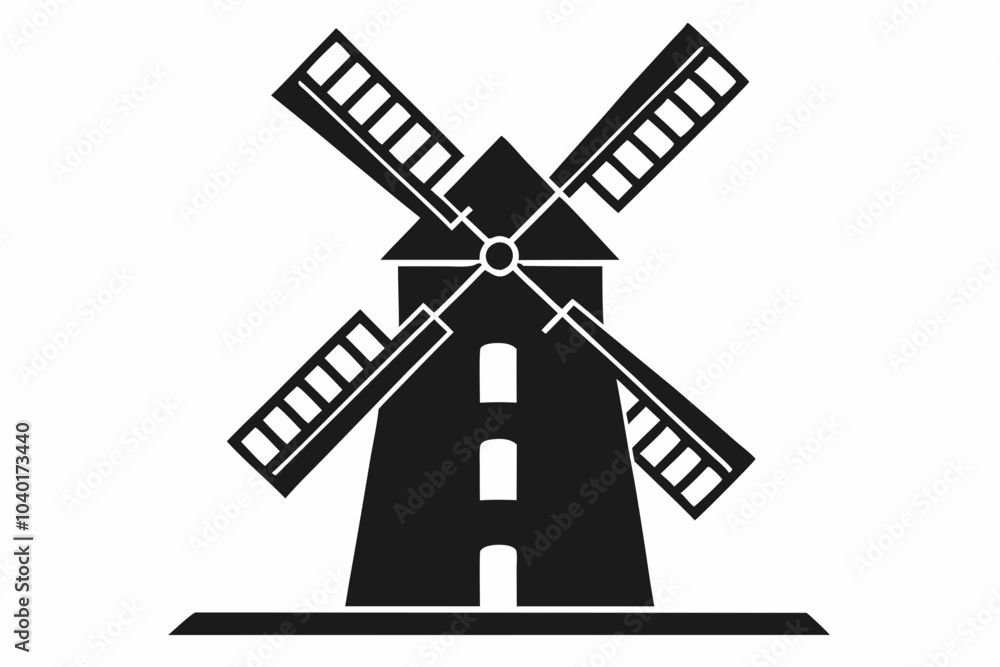 Windmill icon, Windmill turbine silhouette vector, turbine icon
Windmill icon, Windmill turbine silhouette vector, turbine icon