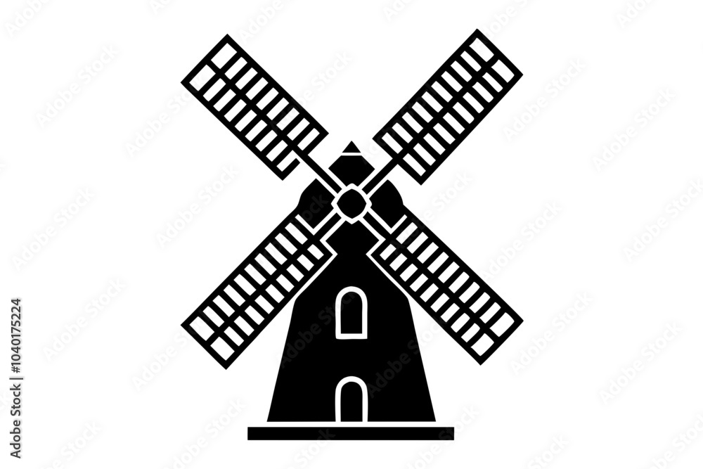 Windmill icon, Windmill turbine silhouette vector, turbine icon
Windmill icon, Windmill turbine silhouette vector, turbine icon