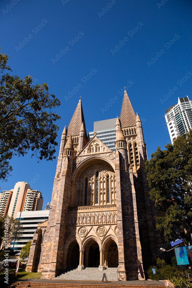 St John's Cathedral in Brisbane City on a sunny day St John's Cathedral in Brisbane City on a sunny day