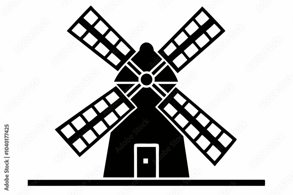 Windmill icon, Windmill turbine silhouette vector, turbine icon
Windmill icon, Windmill turbine silhouette vector, turbine icon