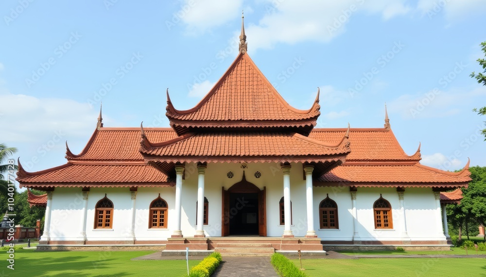 Elegant traditional architecture in a serene setting Elegant traditional architecture in a serene setting