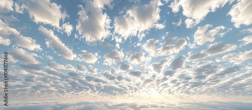 Autumn scale cirrocumulus cloud with copy space image
