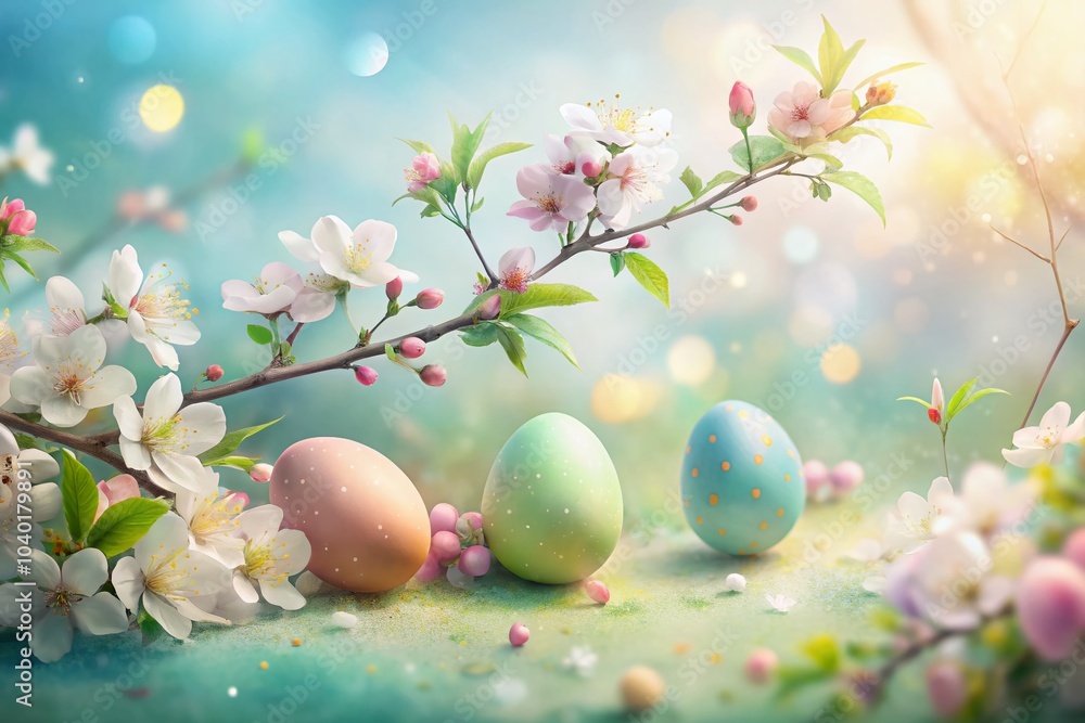 Pastel Easter Eggs Double Exposure Background for Spring Greeting Cards and Celebrations Pastel Easter Eggs Double Exposure Background for Spring Greeting Cards and Celebrations
