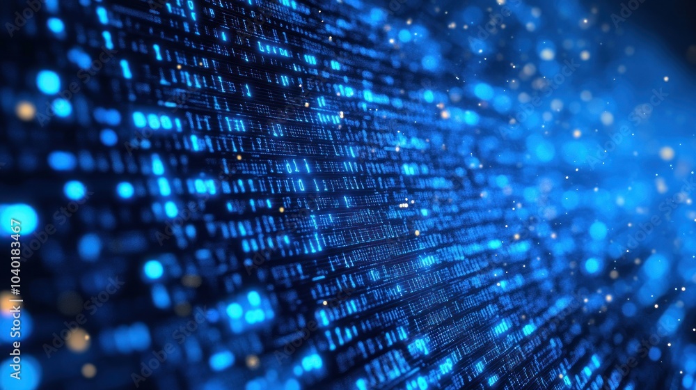 Illuminated data stream with digital matrix pattern Illuminated data stream with digital matrix pattern