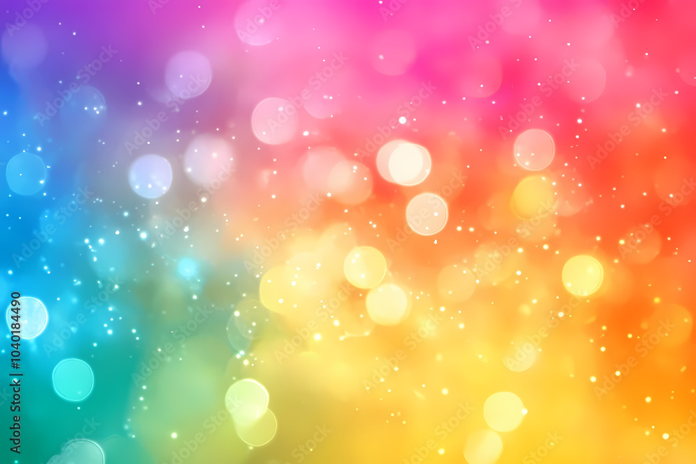 Obraz premium Blurred rainbow gradient background with copy space,