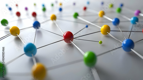 3D Networking Web Sustainable Business Partnerships Animation Growing Network Nodes Industries Energy Flow Ideas Resources Ecosystems Icon White Background