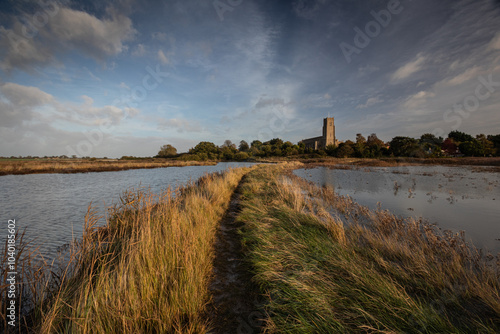 Obraz na plátně Blythburgh Church over the Marsh
