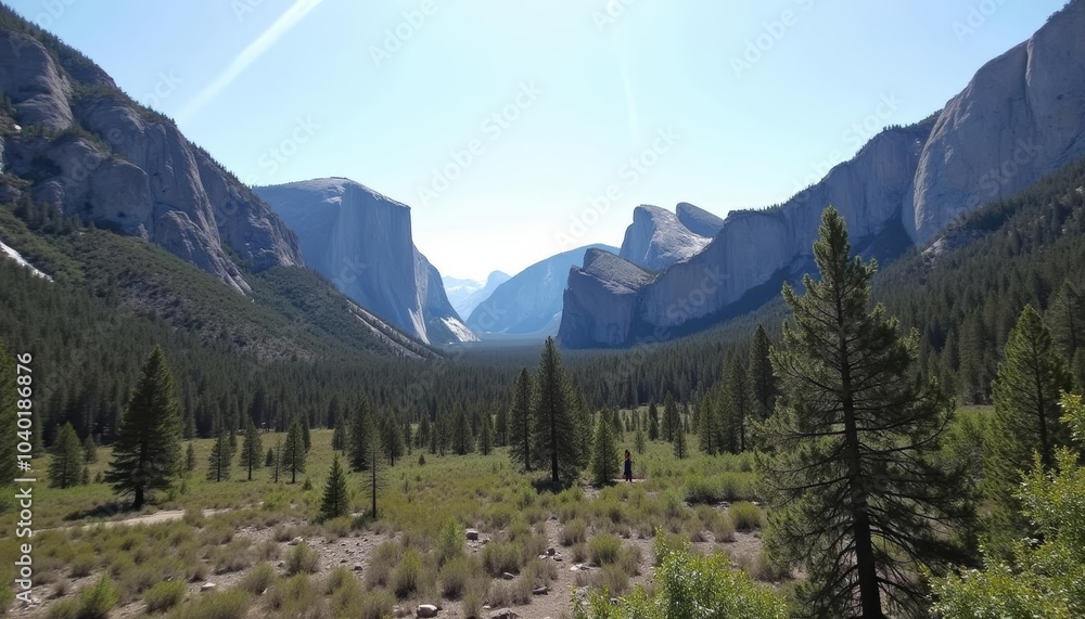 Fototapeta premium Exploring the majestic wilderness of Yosemite National Park
