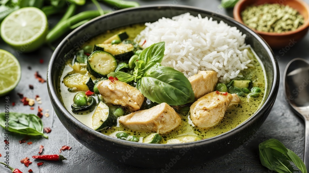 Green Curry with Chicken and Jasmine Rice Green Curry with Chicken and Jasmine Rice