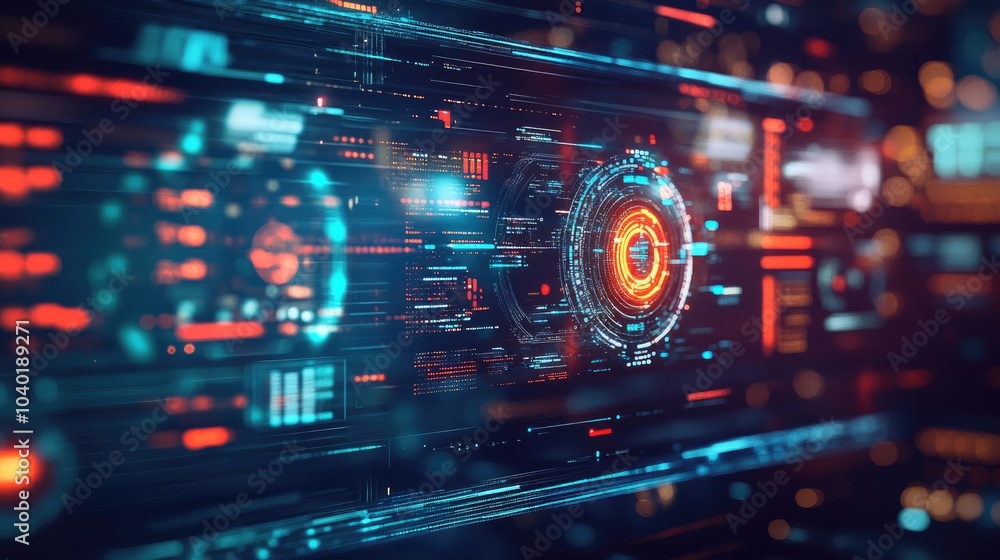 Futuristic Digital Tech Interface Background Futuristic Digital Tech Interface Background