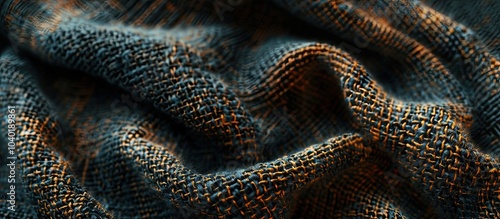 A macro shot showcasing the textured fabric makes up a compelling copy space image photo