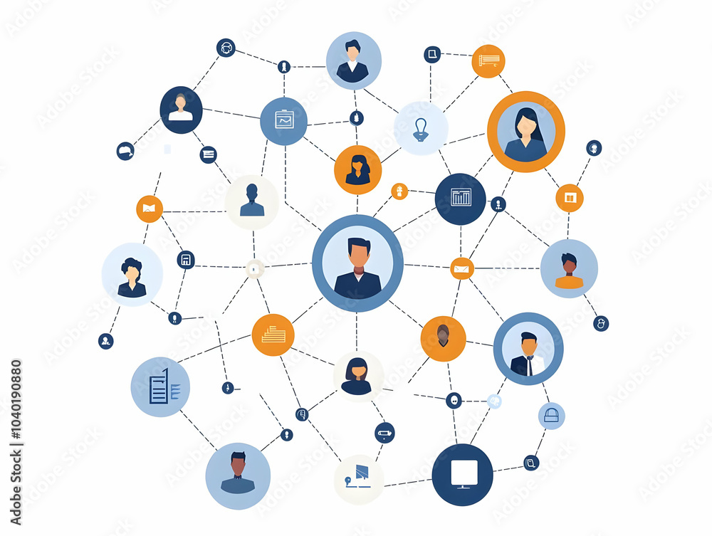 Flat Glossy Network Icons with Copy Space for ESG Collaboration and Innovation in Business Discussions - Simple Top Down Vector Illustration of Connectivity on White Background Flat Glossy Network Icons with Copy Space for ESG Collaboration and Innovation in Business Discussions - Simple Top Down Vector Illustration of Connectivity on White Background