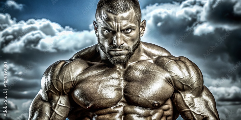 Powerful Bodybuilder Silhouette in Dramatic Black and White Photography for Fitness Enthusiasts Powerful Bodybuilder Silhouette in Dramatic Black and White Photography for Fitness Enthusiasts