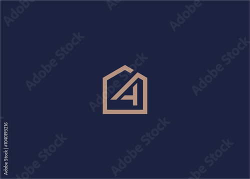 letter g4 with house logo icon design vector design template inspiration